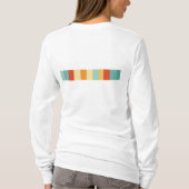 Retro gestreept kleurenpatroon t-shirt (Achterkant)