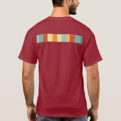 Retro gestreept kleurenpatroon t-shirt (Achterkant)