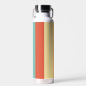 Retro gestreept kleurenpatroon waterfles (Voorkant)