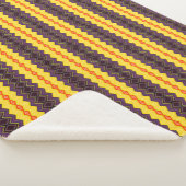 Retro gestreept  sherpa deken (3/4)