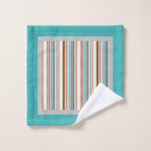Retro Gestreepte Bad Handdoek (Wasdoekje)