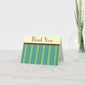 Retro gestreepte bedankkaart (Voorkant)