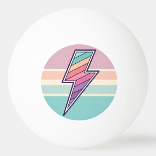 Retro Gestreepte Bliksemschicht Pingpongbal