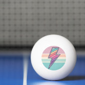 Retro Gestreepte Bliksemschicht Pingpongbal (Net)