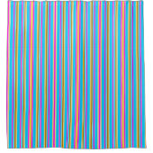 Retro gestreepte douchegordijn (Voorkant)