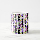 Retro-, gestreepte en polka-punten koffiemok (Center)