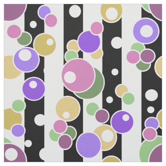 Retro-, gestreepte en polka-punten stof (Swatch)
