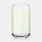 Retro gestreepte groene gepersonaliseerde trouw blikvorm glas (Links)