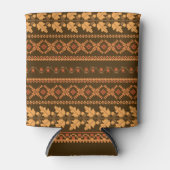 Retro gestreepte herfst kruissteek blikjeskoeler (Voorkant)