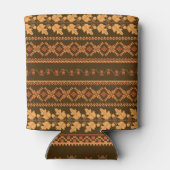 Retro gestreepte herfst kruissteek blikjeskoeler (Achterkant)