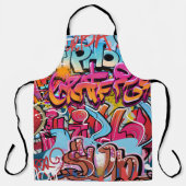 Retro gestreepte interieurontwerp. schort (Voorkant)