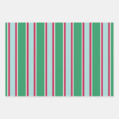 Retro Gestreepte Kerst Inpakpapier Set Vel (Voorkant 2)