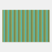 Retro Gestreepte Kerst Wrapping Papier Set Inpakpapier Vel (Voorkant 3)