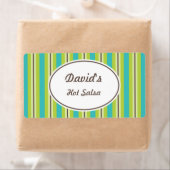 Retro Gestreepte Keukenlabels Etiket (Insitu)