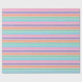 Retro gestreepte kleuren patroon cadeaupapier