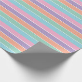 Retro gestreepte kleuren patroon cadeaupapier (Hoek)