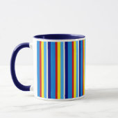 Retro gestreepte koffiemok mok (Links)
