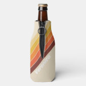 Retro Gestreepte met Naam Flesjeskoeler (Fles Achterkant)