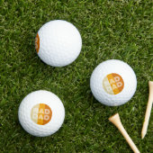 Retro gestreepte rad pa golfballen (Insitu Gras)