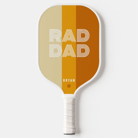 Retro Gestreepte Rad Pa Pickleball Paddle (Voorkant)