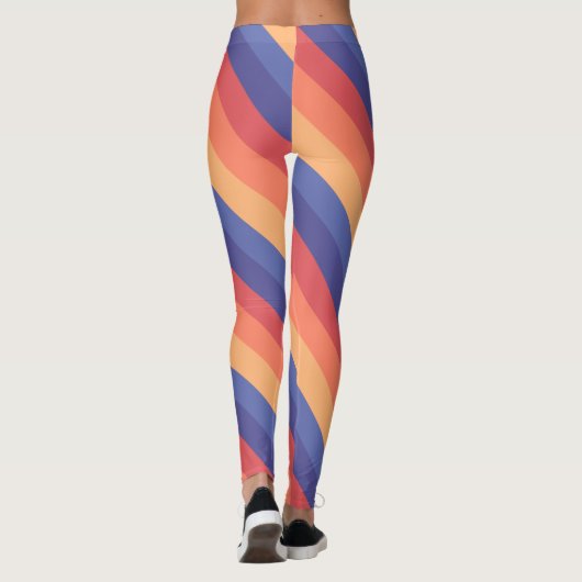 Retro  gestreepte trendy leggings (Achterkant)