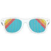 retro gestreepte zonnebril (Voorkant)