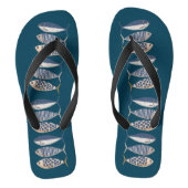  retro gestresste sardine, aangepaste visser teenslippers (Voetbed)