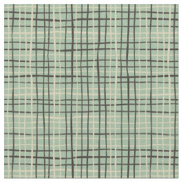 Retro gestripte kunst Sage groen Stof