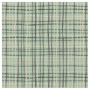 Retro gestripte kunst Sage groen Stof