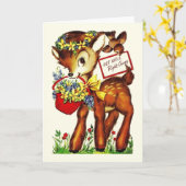 Retro Get Well Wenskaart Kaart (Gele Bloem)