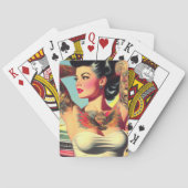 Retro Getatoeëerde Pin-up Pokerkaarten (Achterkant)