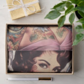 Retro Getatoeëerde Pin-up Tissuepapier (Geschenk)