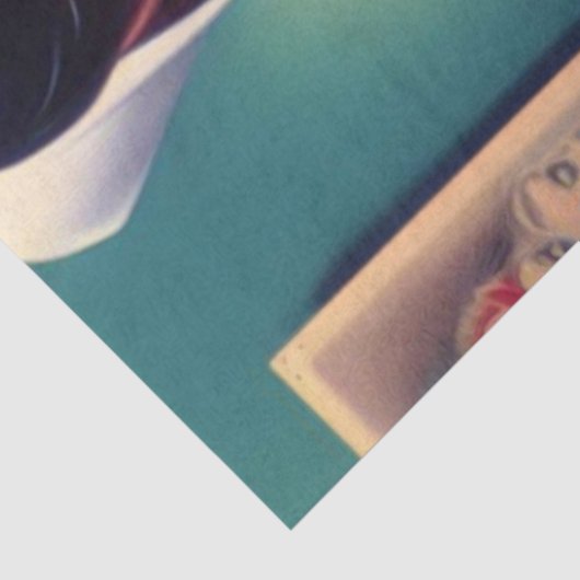 Retro getatoeëerde verpleegster tissuepapier (Detail)