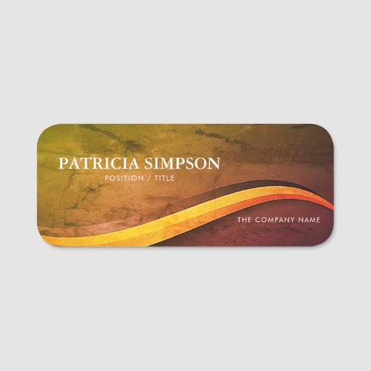 Retro getextureerde grunge: chique professioneel & naamplaatje (Voorkant)