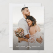 Retro Getrouwde Bogen Crème & Groene Foto Feestdagenkaart (Achterkant)