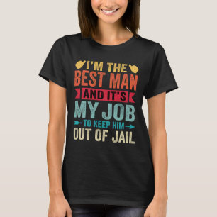 Retro getuige trouw bruidsjonkers Funny bruids bru T-shirt