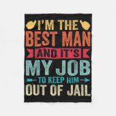 Retro Getuige Trouw Bruidsjonkers Grappig Bruids B Fleece Deken (Voorkant)