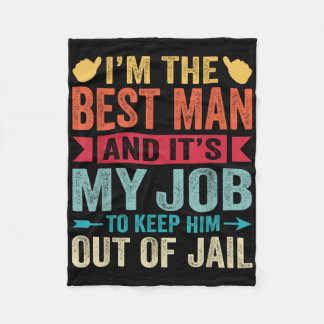 Retro Getuige Trouw Bruidsjonkers Grappige Bruids  Fleece Deken