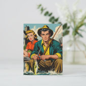 Retro Gevist strips Briefkaart (Staand voorkant)