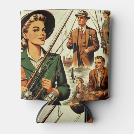 Retro Geviste illustratie Blikjeskoeler (Voorkant)