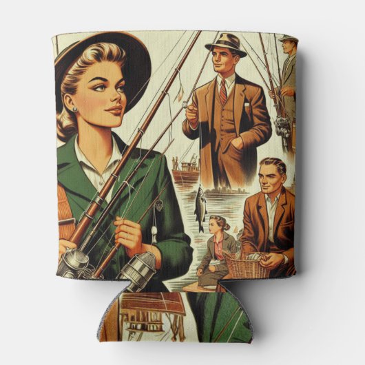 Retro Geviste illustratie Blikjeskoeler (Achterkant)