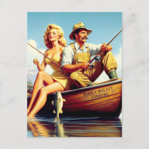 Retro Geviste illustratie Briefkaart