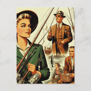 Retro Geviste illustratie Briefkaart