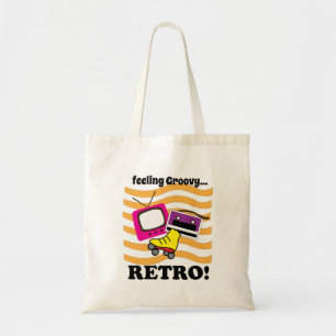 Retro gevoel groovy retro tote bag