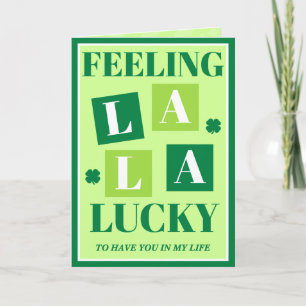 Retro Gevoel La La Geluks Kaart voor St. Patrick's