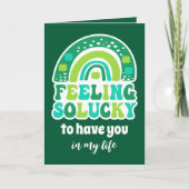 Retro Gevoel zo Gelukkig St. Patrick's Day Kaart (Voorkant)