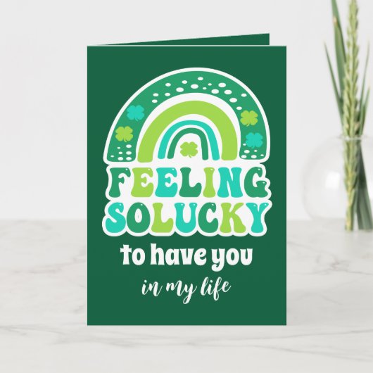 Retro Gevoel zo Gelukkig St. Patrick's Day Kaart (Voorkant)