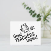 Retro geweldige docenten inspireren Briefkaart (Staand voorkant)