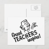 Retro geweldige docenten inspireren Briefkaart (Voorkant / Achterkant)