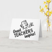 Retro geweldige docenten inspireren Wenskaarten Kaart (Gele Bloem)